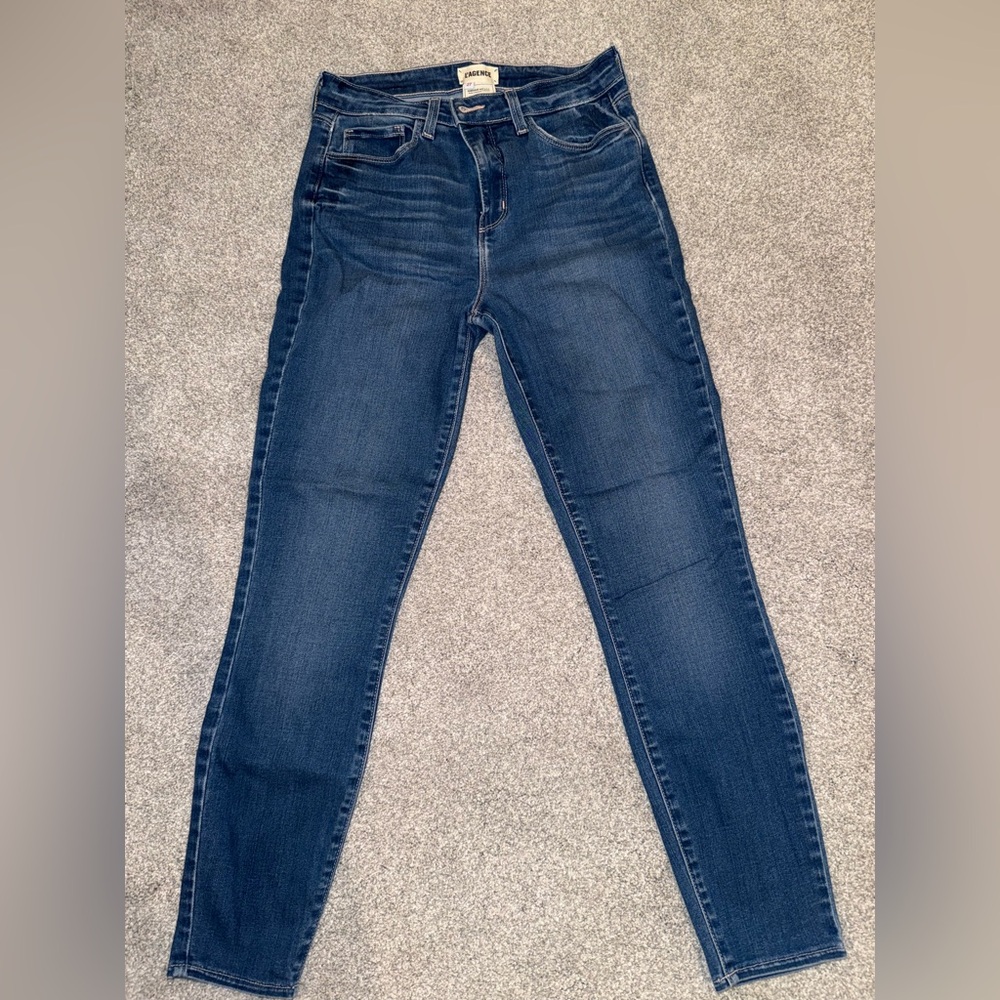 L'AGENCE Blue Skinny Jeans Sleek Fit
